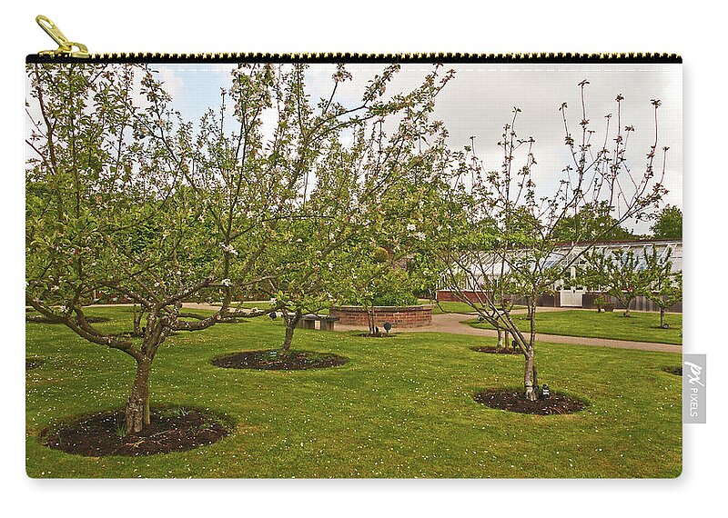 Chorley Zip Pouch featuring the photograph 11/05/19 CHORLEY. Astley Hall. Walled Garden. The Orchard. by Lachlan Main