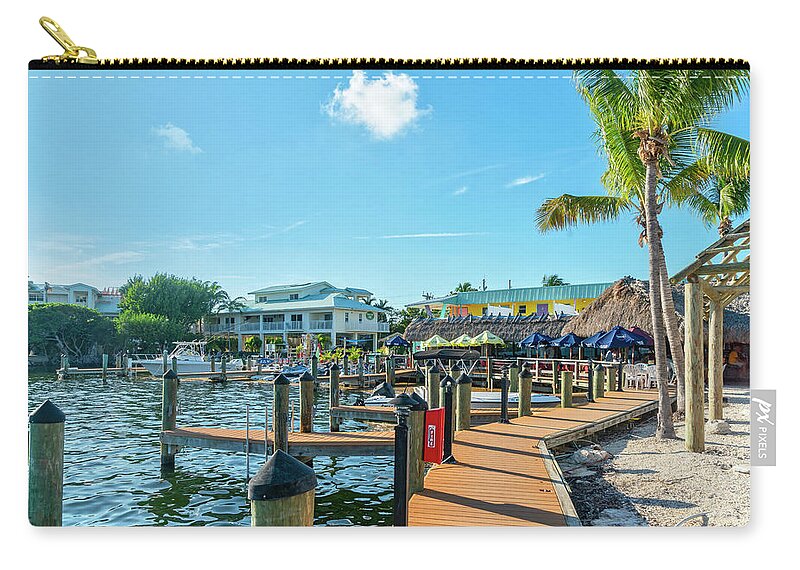 Estock Zip Pouch featuring the digital art Restaurant, Islamorada, Florida #11 by Laura Zeid