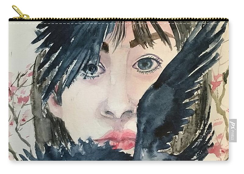 1102019 Zip Pouch featuring the painting 1102019 by Han in Huang wong