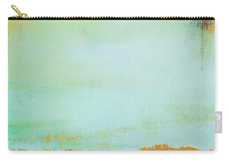 Oil Painting Zip Pouch featuring the photograph Abstract Painted Green Art Backgrounds #12 by Ekely