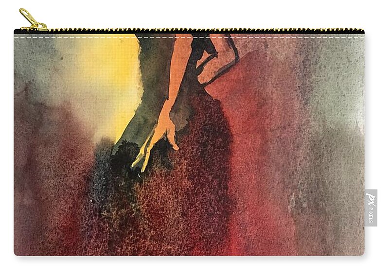 1272019 Zip Pouch featuring the painting 1272019 by Han in Huang wong