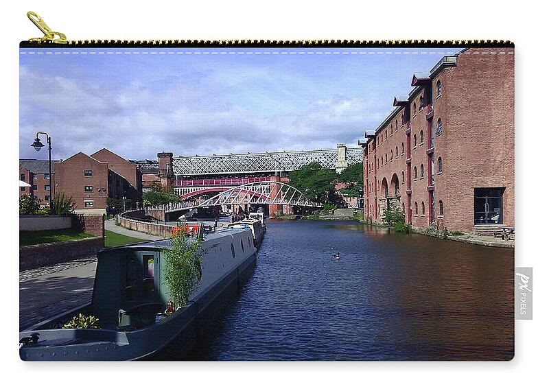 Manchester Zip Pouch featuring the photograph 13/09/18 MANCHESTER. Castlefields. The Bridgewater Canal. by Lachlan Main