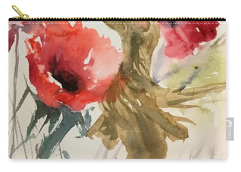 1362019 Zip Pouch featuring the painting 1362019 by Han in Huang wong