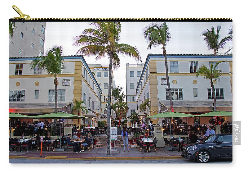 Art Deco Carry-all Pouch featuring the photograph Art Deco - South Beach - Miami Beach by Richard Krebs