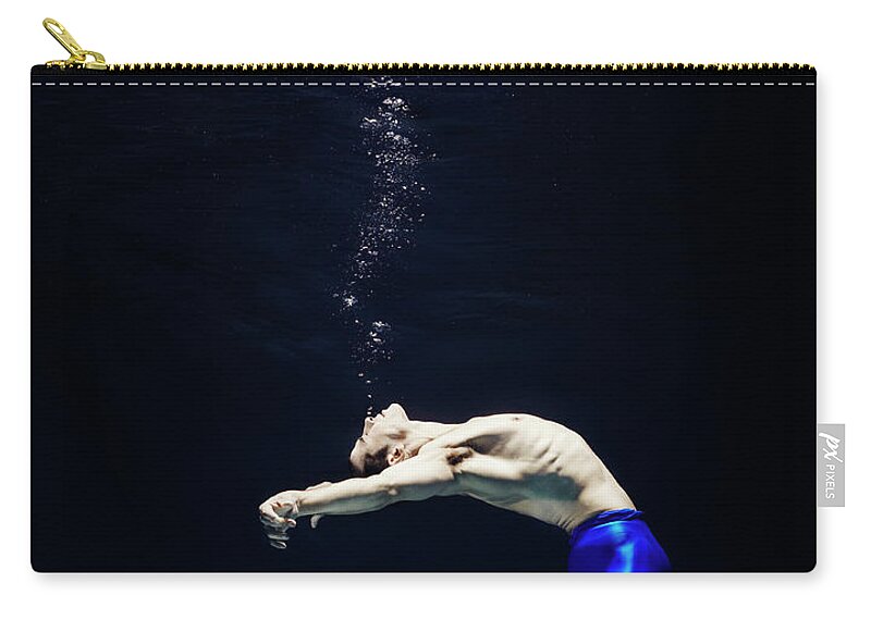 Ballet Dancer Zip Pouch featuring the photograph Ballet Dancer Underwater #17 by Henrik Sorensen