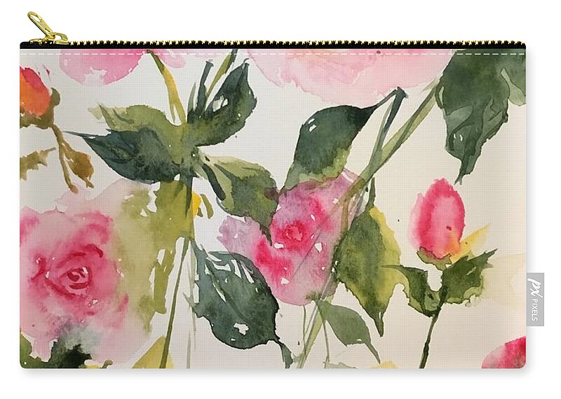 1892019 Zip Pouch featuring the painting 1892019 by Han in Huang wong
