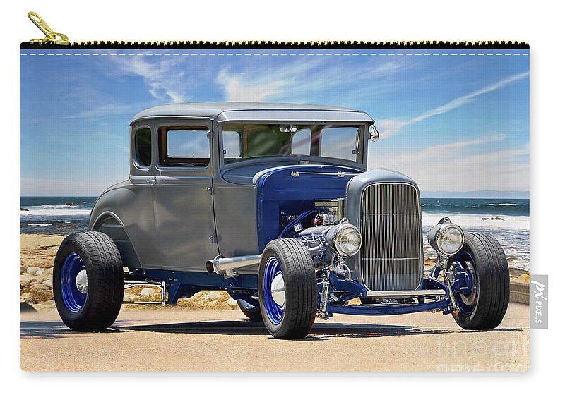 1931 Ford Coupe Zip Pouch featuring the photograph 1931 Ford 'Hot Rod' Coupe by Dave Koontz