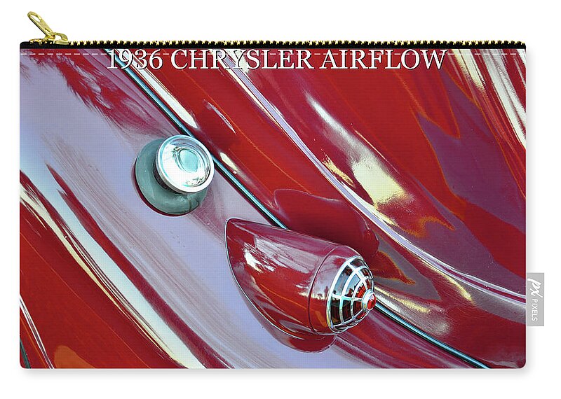 1936 Chrysler Airflow Zip Pouch featuring the photograph 1936 Chrysler Airflow B by David Lee Thompson
