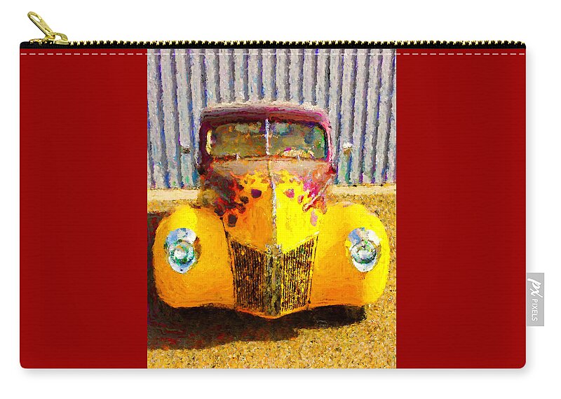1940 Ford Zip Pouch featuring the digital art 1940 Ford by Rick Wicker