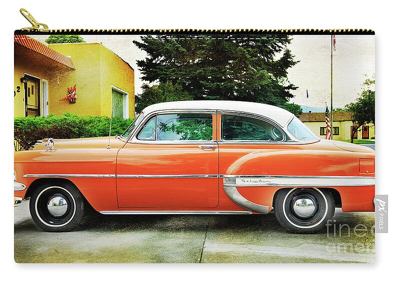 Auto Carry-all Pouch featuring the photograph 1954 Belair Chevrolet 2 by Craig J Satterlee