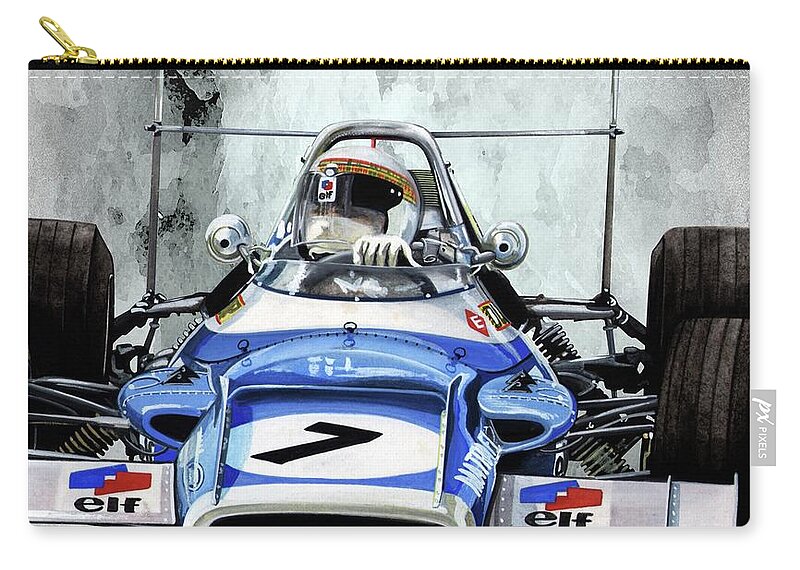 Art Carry-all Pouch featuring the painting 1969 Matra MS80 by Simon Read