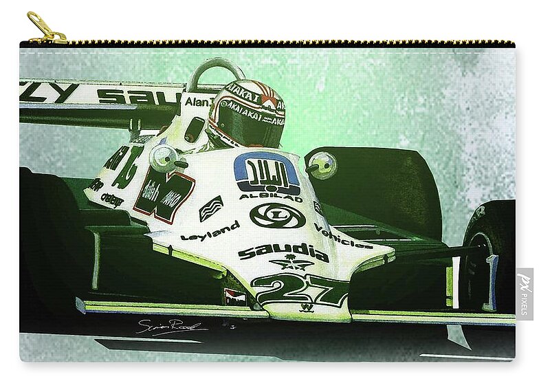 Art Carry-all Pouch featuring the painting 1980 Williams FW07B by Simon Read