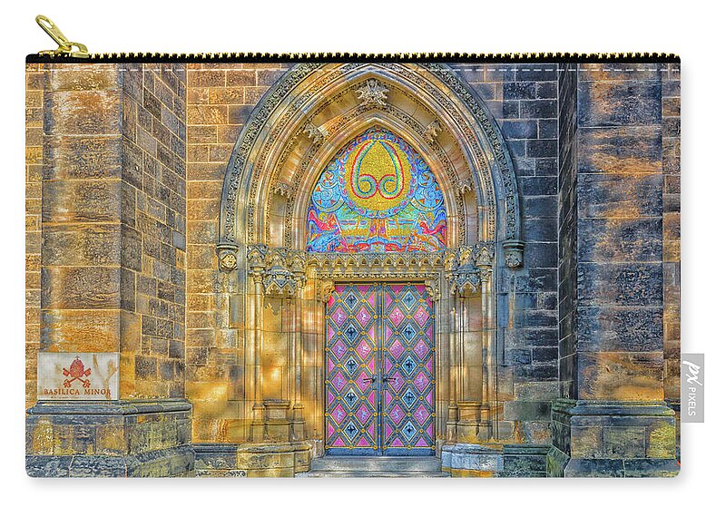 Ancient Zip Pouch featuring the photograph Basilica of St Peter and St Paul in Vysehrad #2 by Vivida Photo PC