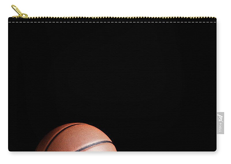 Ball Zip Pouch featuring the photograph Basketball #2 by Garymilner
