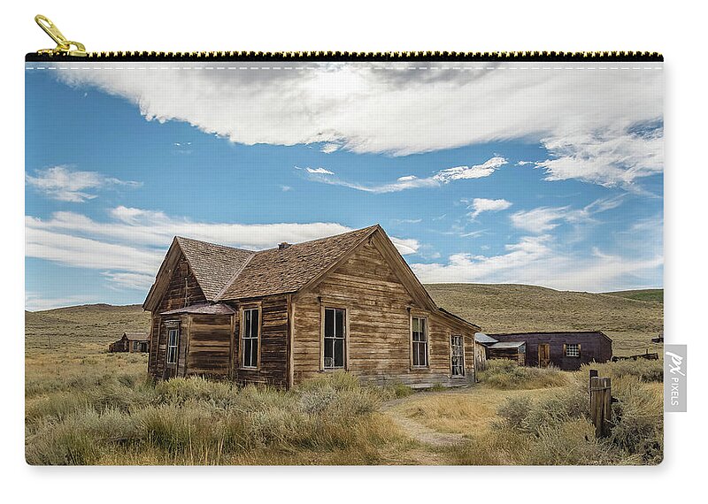 Bodie Zip Pouch featuring the photograph Bodie California #2 by Mike Ronnebeck
