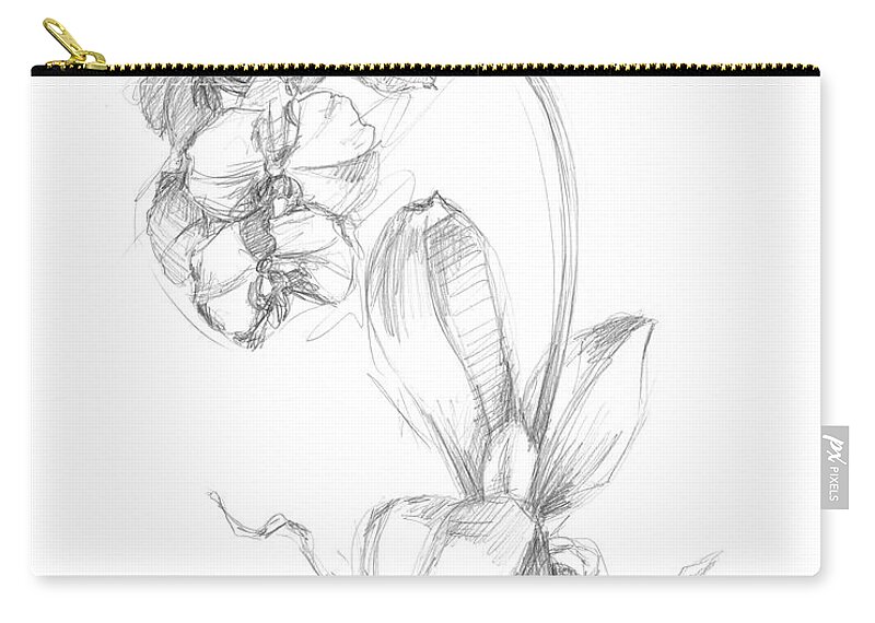 Botanical Zip Pouch featuring the painting Botanical Sketch V #2 by Ethan Harper