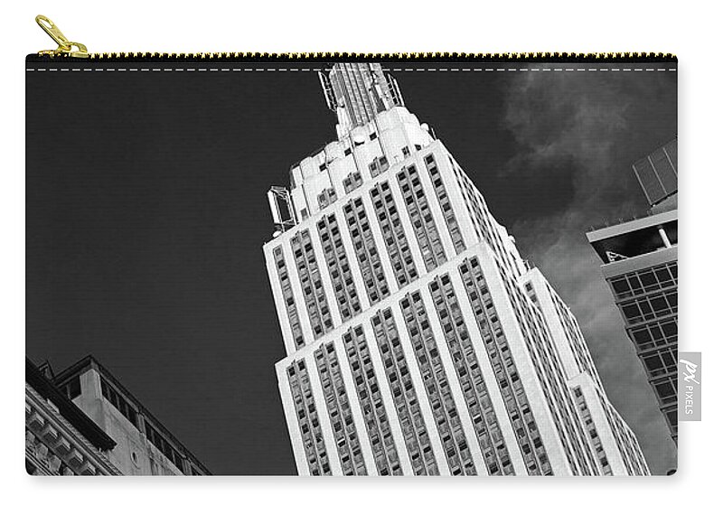 Empire State Building Zip Pouch featuring the photograph Empire State Building #1 by Tony Cordoza