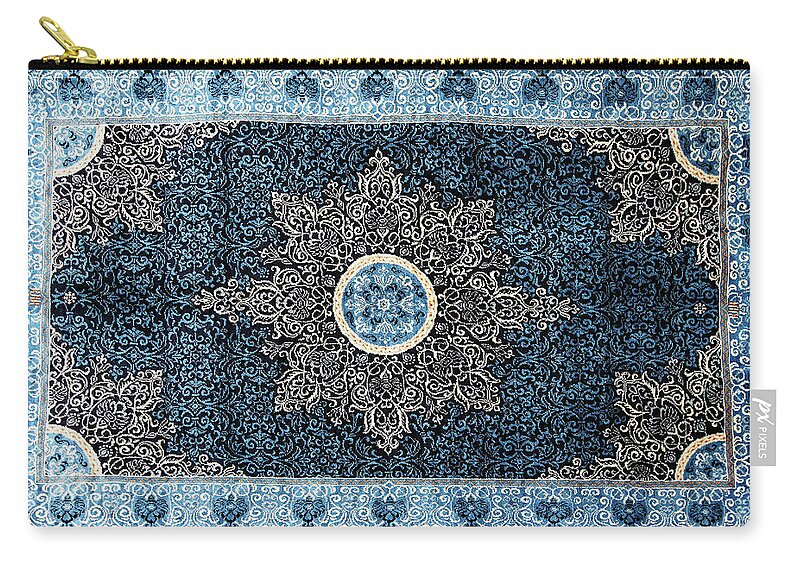 Cappadocia Zip Pouch featuring the photograph Finely woven silk carpets #2 by Steve Estvanik