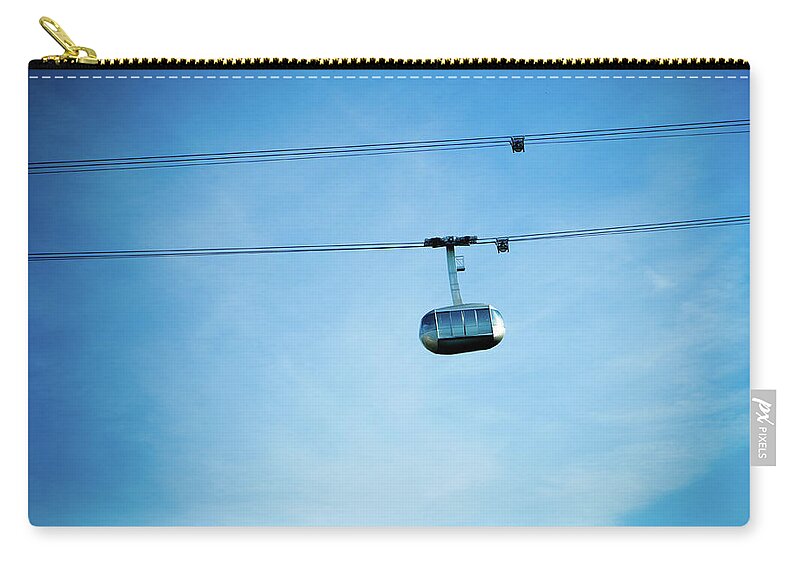 Outdoors Zip Pouch featuring the photograph 2 Lanes, Cable Cars by Tanja-tiziana, Doublecrossed Photography