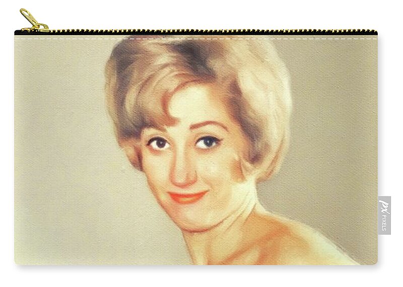 Liz Zip Pouch featuring the painting Liz Fraser, Vintage Actress #2 by Esoterica Art Agency