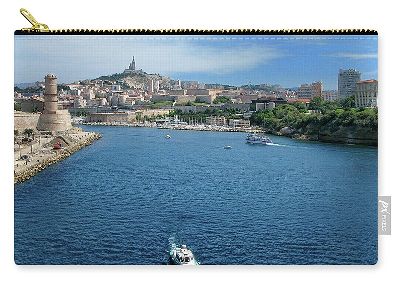 Wake Zip Pouch featuring the photograph Marseille #2 by P. Eoche