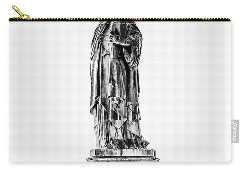 Estock Zip Pouch featuring the digital art New York City, Statue Of Liberty #2 by Antonino Bartuccio