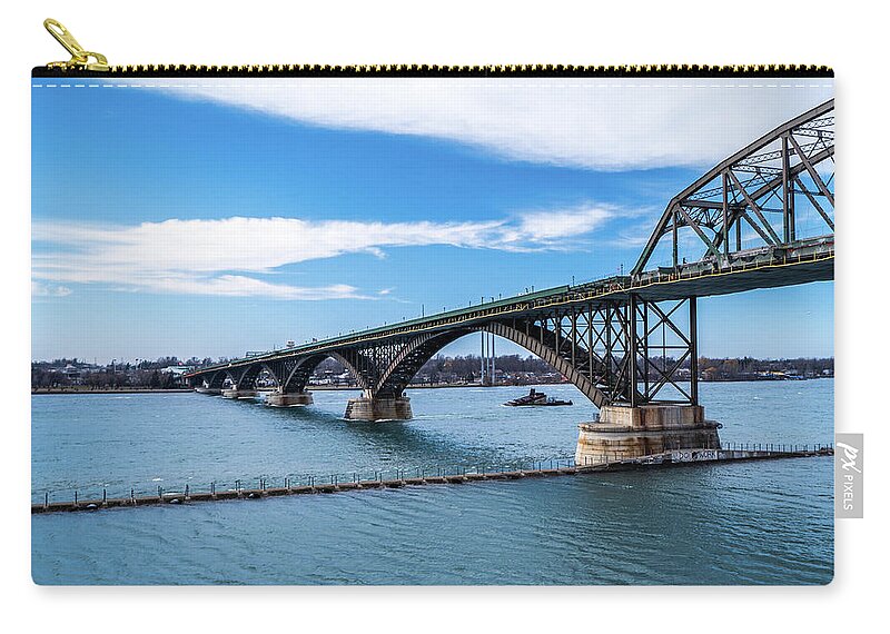 2019 Zip Pouch featuring the photograph Peace Bridge #2 by Dave Niedbala