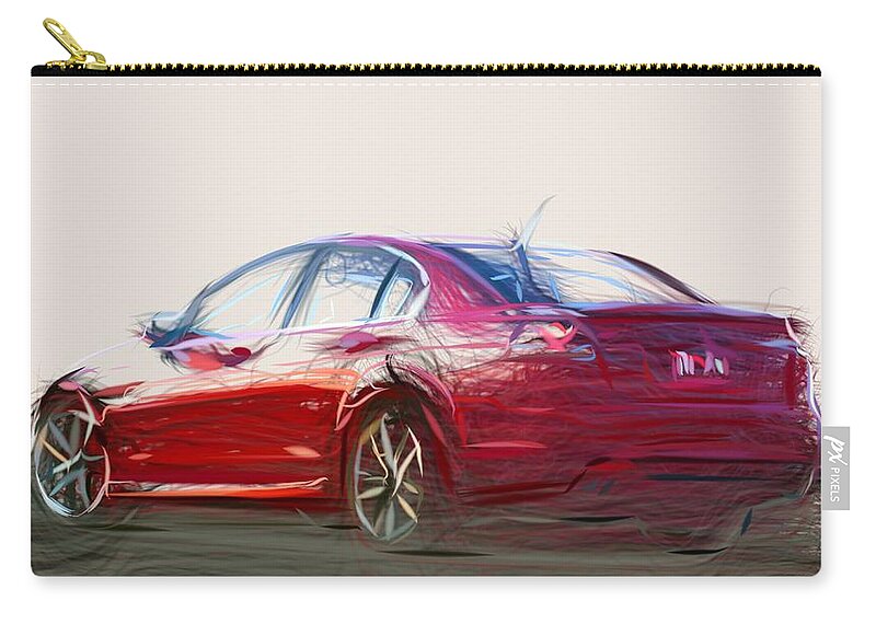 Pontiac Zip Pouch featuring the digital art Pontiac G8 GT Draw #2 by CarsToon Concept