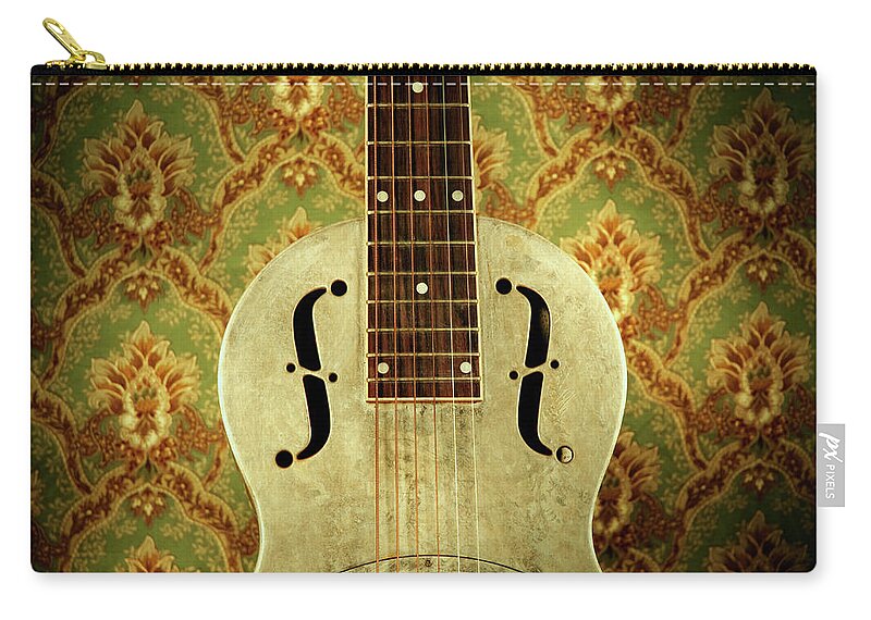 Music Zip Pouch featuring the photograph Resonator Guitar #2 by Bns124