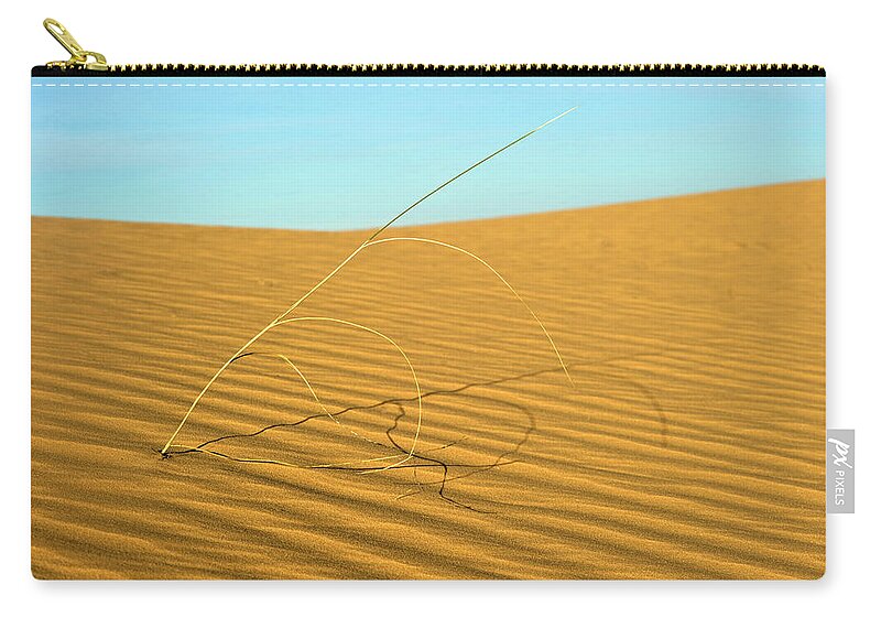 Grass Zip Pouch featuring the photograph Sand Dune, Negev Desert, Israel #2 by Photostock-israel