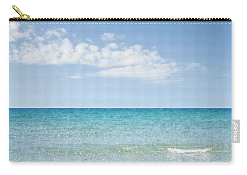 Scenics Zip Pouch featuring the photograph Sea #2 by Malerapaso