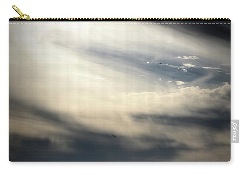 California Zip Pouch featuring the photograph 2 Surfers Sunset California by Chuck Kuhn