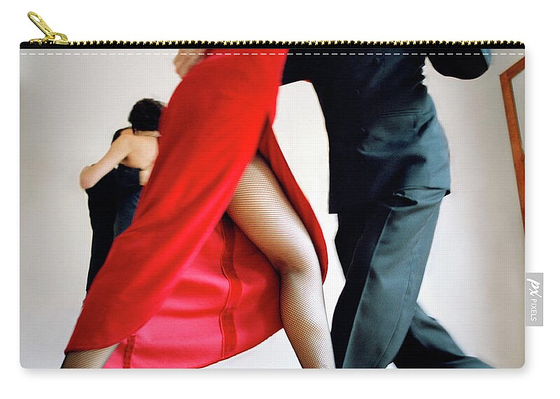 Heterosexual Couple Zip Pouch featuring the photograph Tango Dancers #2 by David Sacks