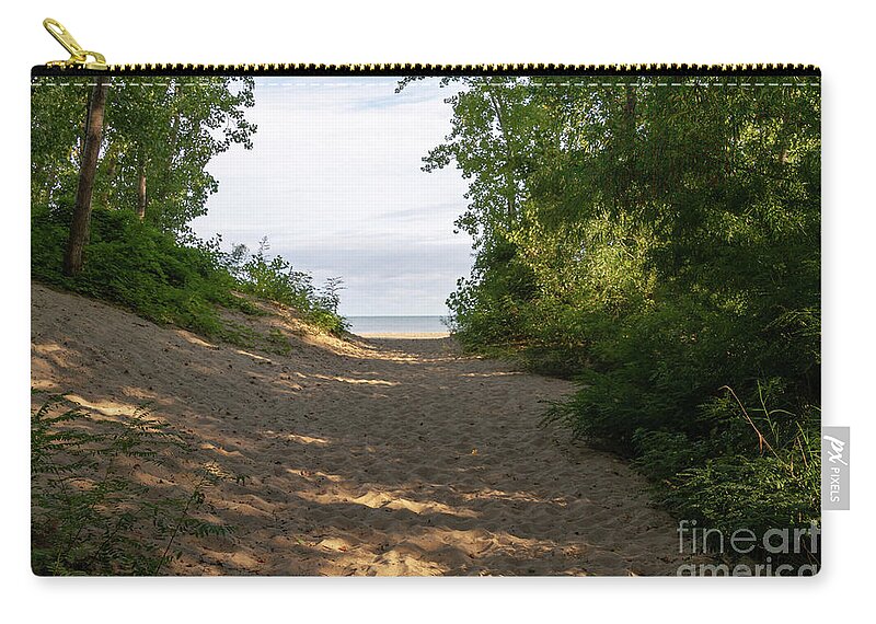 Sand Zip Pouch featuring the photograph To the Beach #2 by William Norton