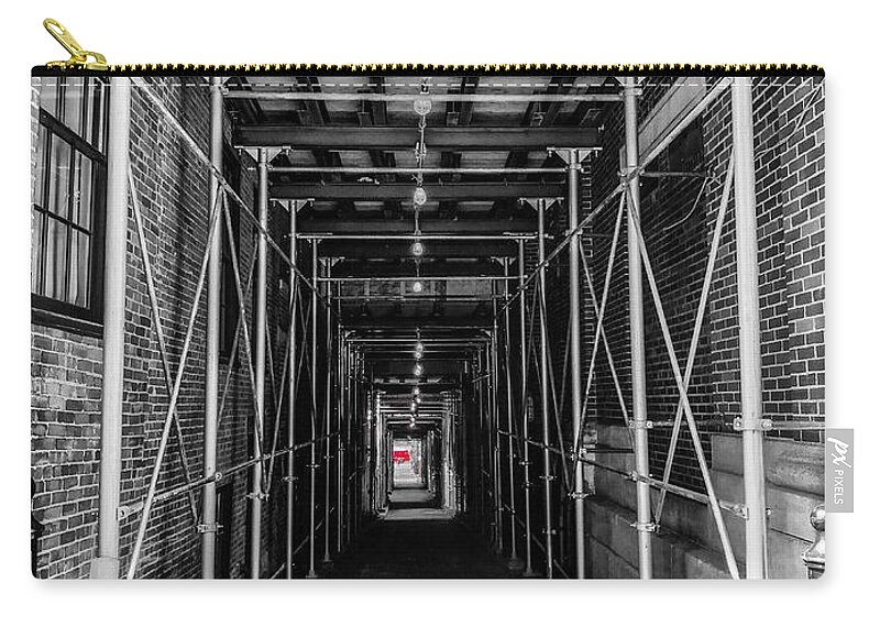 Architecture Zip Pouch featuring the photograph Under Construction by Chris Montcalmo