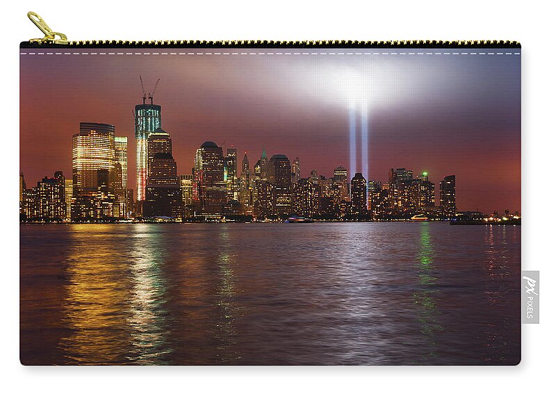 Lower Manhattan Zip Pouch featuring the photograph Usa, New York City, Manhattan Skyline #2 by Tetra Images