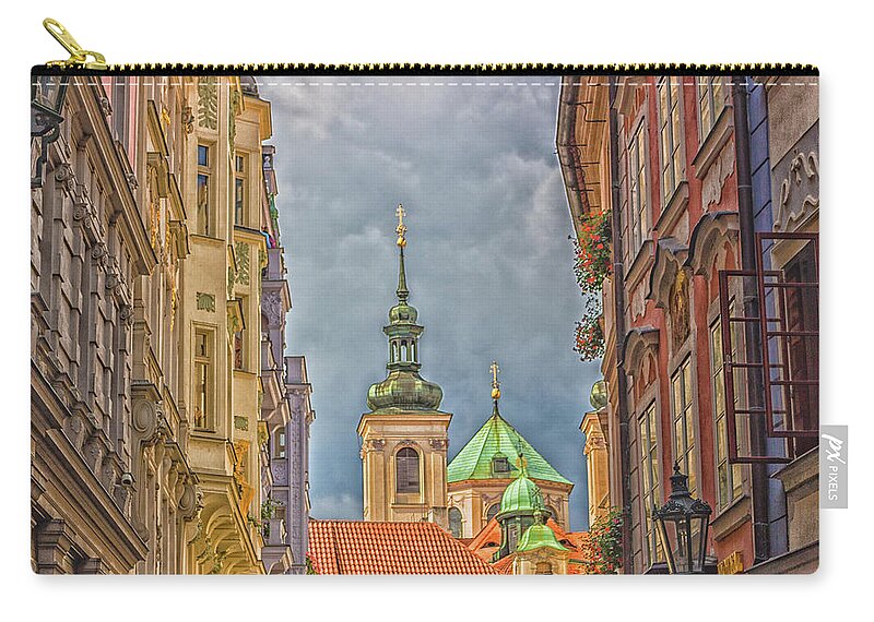 Alley Zip Pouch featuring the photograph Architecture of Prague #20 by Vivida Photo PC
