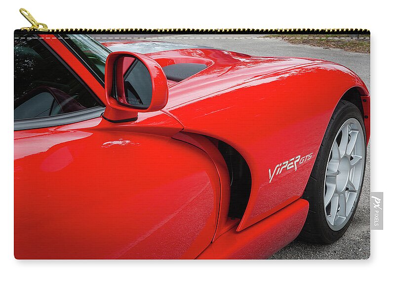 2002 Dodge Viper Gts Zip Pouch featuring the photograph 2002 Dodge Viper GTS 120 by Rich Franco