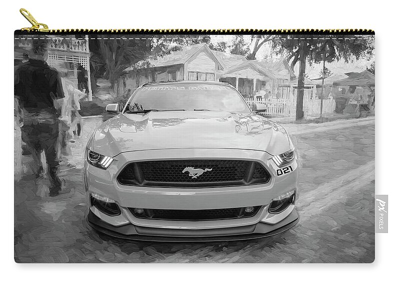 2016 Ford Mustang Gt Petty's Garage Zip Pouch featuring the photograph 2016 Ford Mustang Petty's Garage 003 by Rich Franco