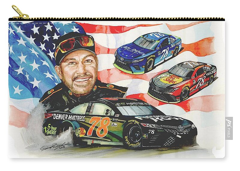 Art Carry-all Pouch featuring the painting 2017 NASCAR Champion by Simon Read