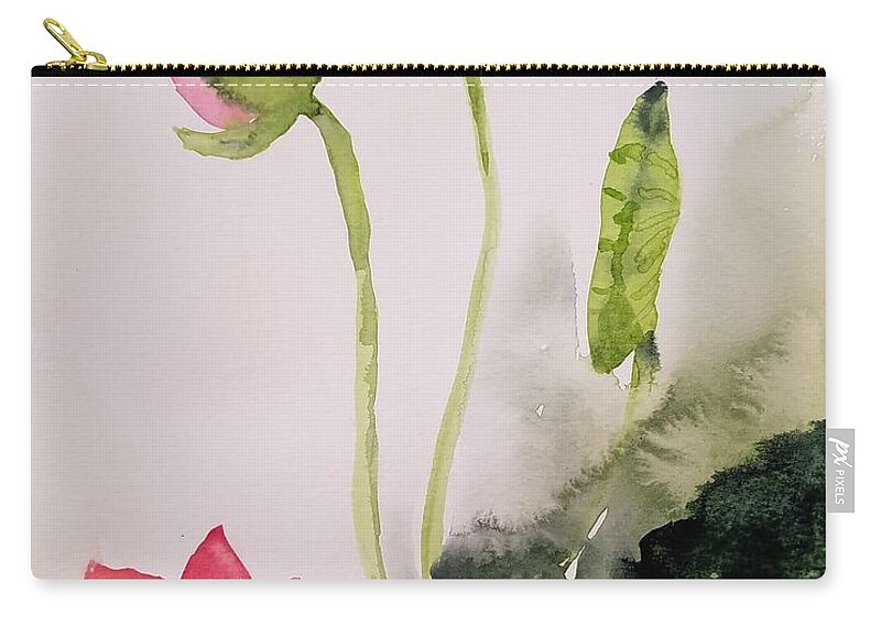 #23 2019 Zip Pouch featuring the painting #23 2019 #23 by Han in Huang wong