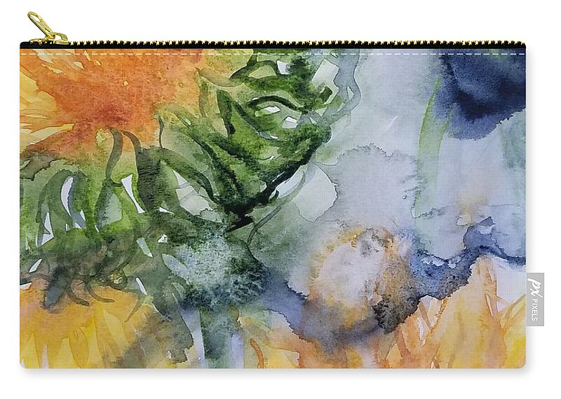 #25 2019 Zip Pouch featuring the painting #25 2019 #25 by Han in Huang wong