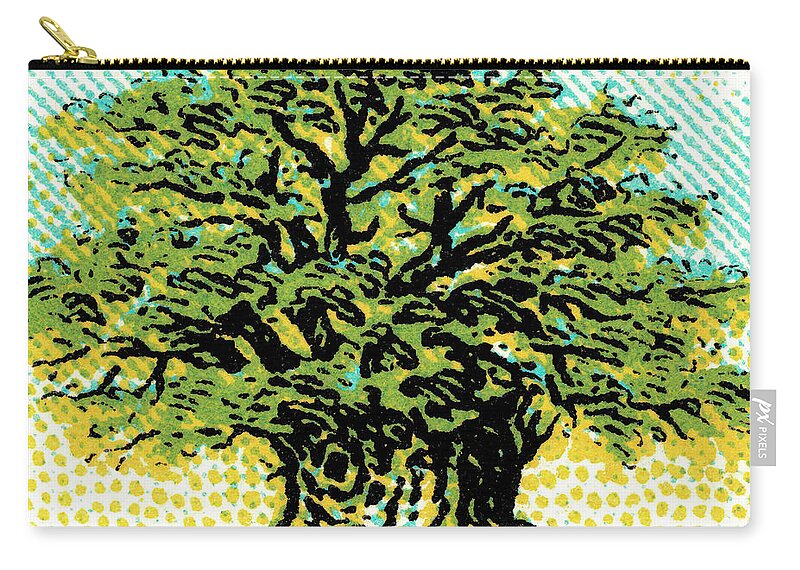 Branch Zip Pouch featuring the drawing Tree #27 by CSA Images