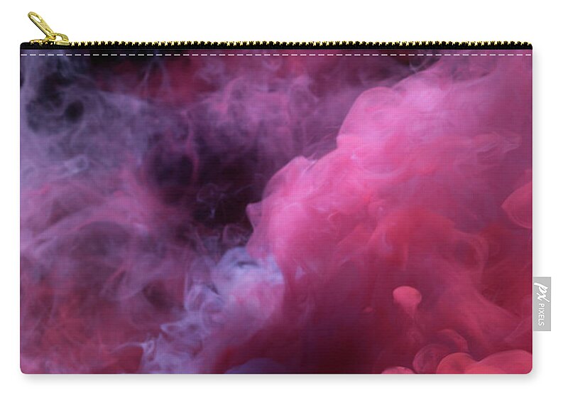 Black Background Zip Pouch featuring the photograph Smoke #28 by Henrik Sorensen