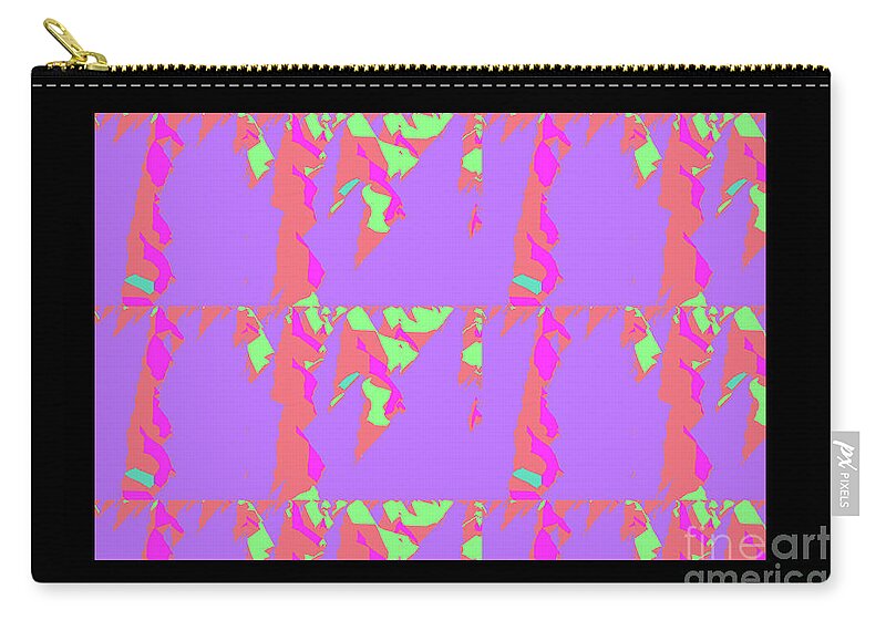 Walter Paul Bebirian Zip Pouch featuring the digital art 3-22-2009abcd by Walter Paul Bebirian