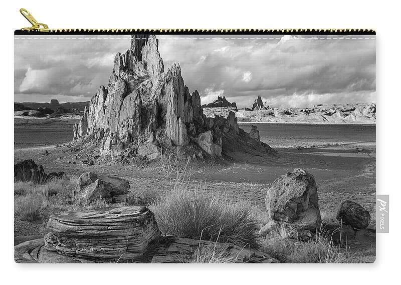 Disk1216 Zip Pouch featuring the photograph Church Rock, Monument Valley, Arizona #3 by Tim Fitzharris