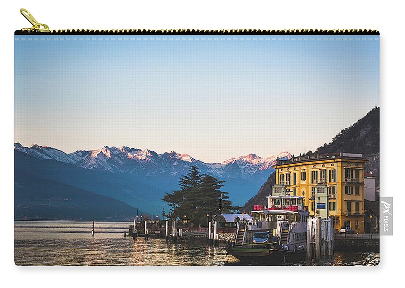 Residential District Zip Pouch featuring the photograph Como District Lake, Varenna #3 by Deimagine