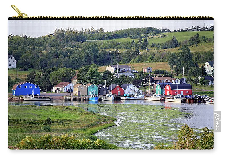 Canada Zip Pouch featuring the photograph French River, P.E.I. #3 by Gary Corbett