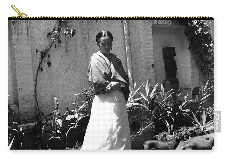 Art Zip Pouch featuring the photograph Frida Kahlo #3 by Gisele Freund