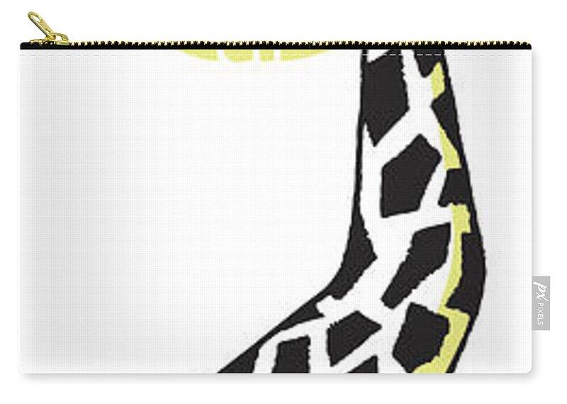 Africa Zip Pouch featuring the drawing Giraffe #3 by CSA Images